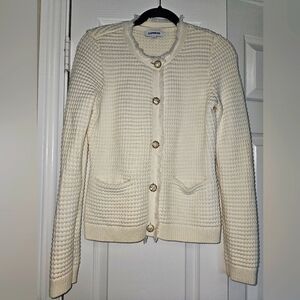 Express, Knit Cardigan, Cream Color, Size Medium